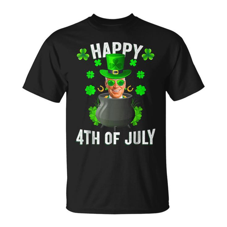 Happy 4Th Of July Joe Biden Leprechaun St Patricks Day T-Shirt