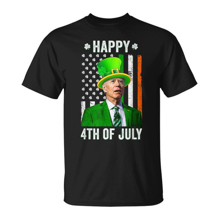 Happy 4Th Of July Joe Biden St Patricks Day Leprechaun Hat V3 T-shirt