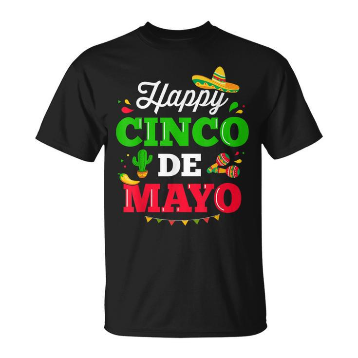 Happy Cinco De Mayo For Mexican Fiesta Costume  Unisex T-Shirt