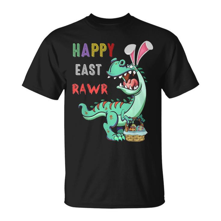 Happy Easter Bunny T Rex Eggs Hunting Rabbit Egg Unisex T-Shirt