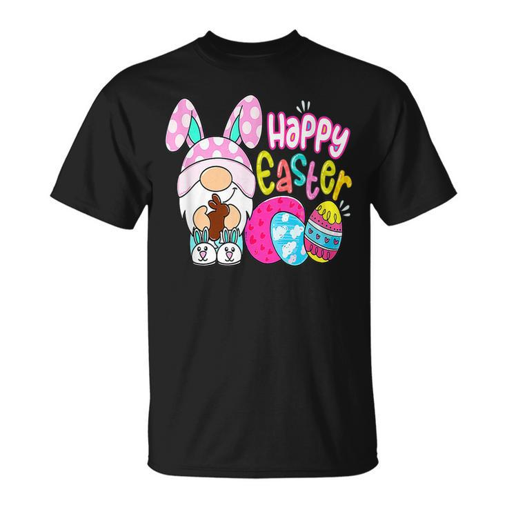 Happy Easter Day Bunny Gnome Hug Easter Eggs Hunting T-Shirt