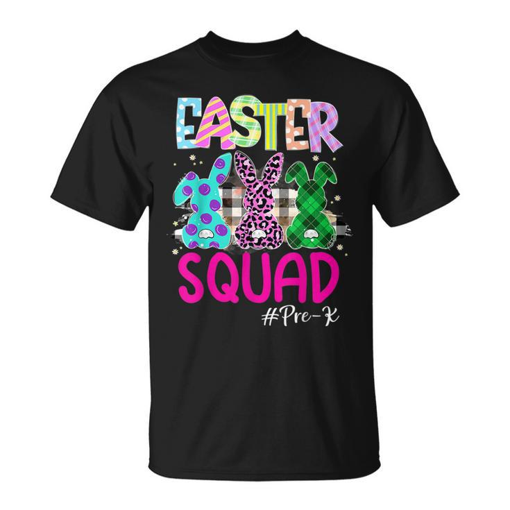 Happy Easter Day Leopard Bunnies Easter Squad Outfit T-Shirt