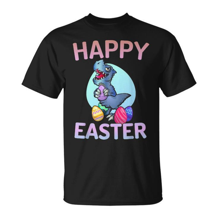 Happy Easter Dinosaur T Rex Eggs Easter Gift Unisex T-Shirt