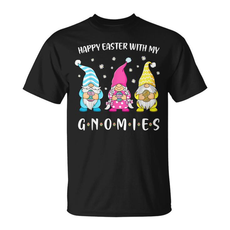 Happy Easter With My Gnomies Girls Easter Gnome T-shirt