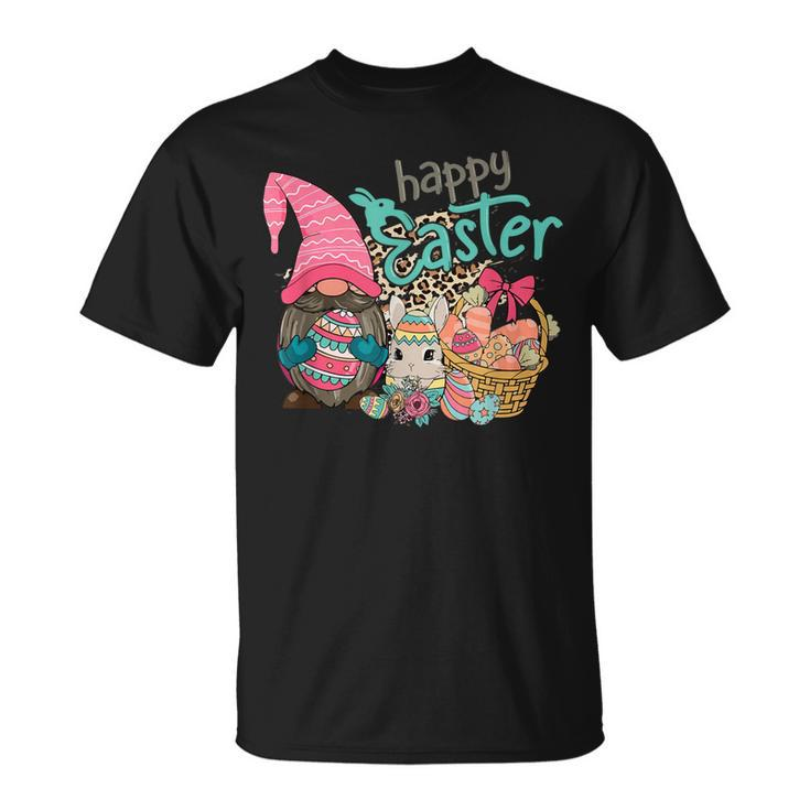 Happy Easter Leopard Egg Bunny Gnome Gift Girls Kids Toddler  Unisex T-Shirt
