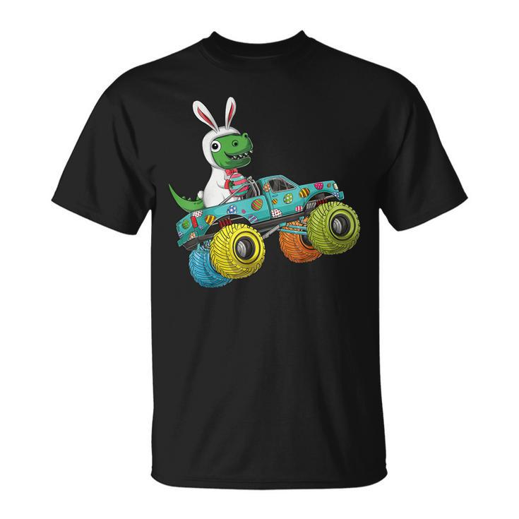 Happy Easter Monster Truck Trex Dinosaur Bunny Costume Kids  Unisex T-Shirt