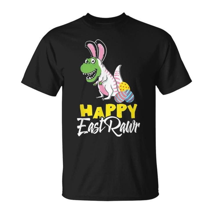 Happy Eastrawr Easter Dinosaur T Rex Egg Hunt Basket Bunny V3 Unisex T-Shirt