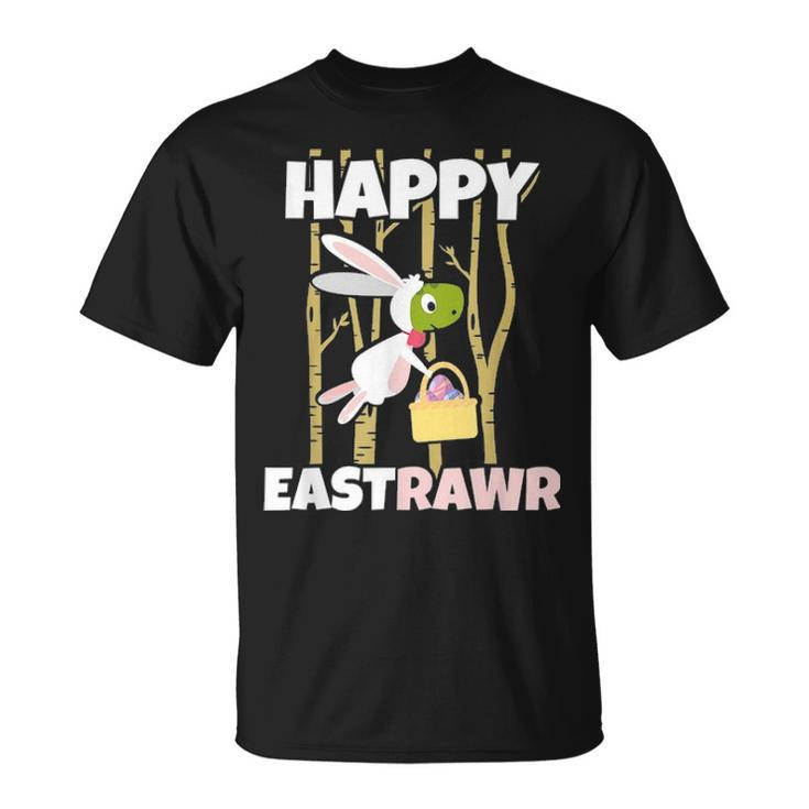 Happy Eastrawr Easter Dinosaur T Rex Egg Hunt Basket Bunny V4 Unisex T-Shirt