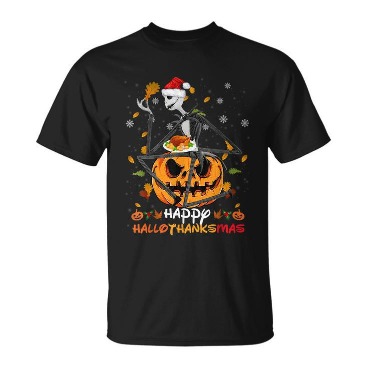 Happy Hallothanksmas Christmas Merry Christmas 2021 Jack Unisex T-Shirt