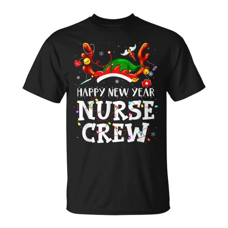 Happy New Year Nurse Crew Santa Favorite Nurse Christmas T-shirt