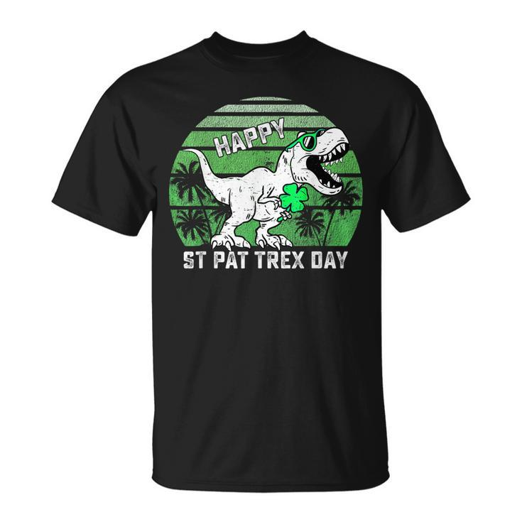 Happy St Pat T Rex Day Shamrock Dinosaur St Patricks Day T-Shirt