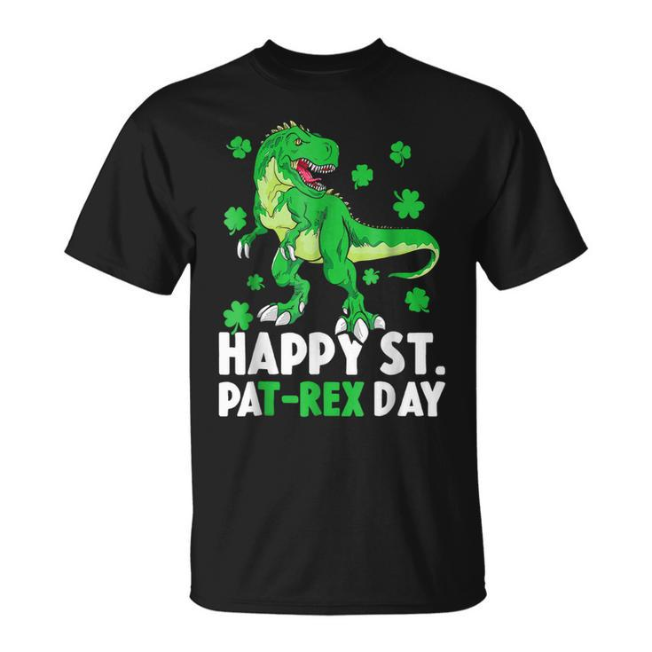 Happy St Pat Rex Dinosaur Saint Patricks Day For Boys Girls T-shirt