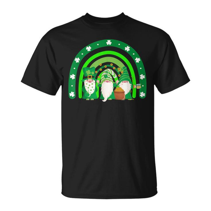 Happy St Patricks Day Irish Gnome Drinking Lucky Shamrock T-Shirt