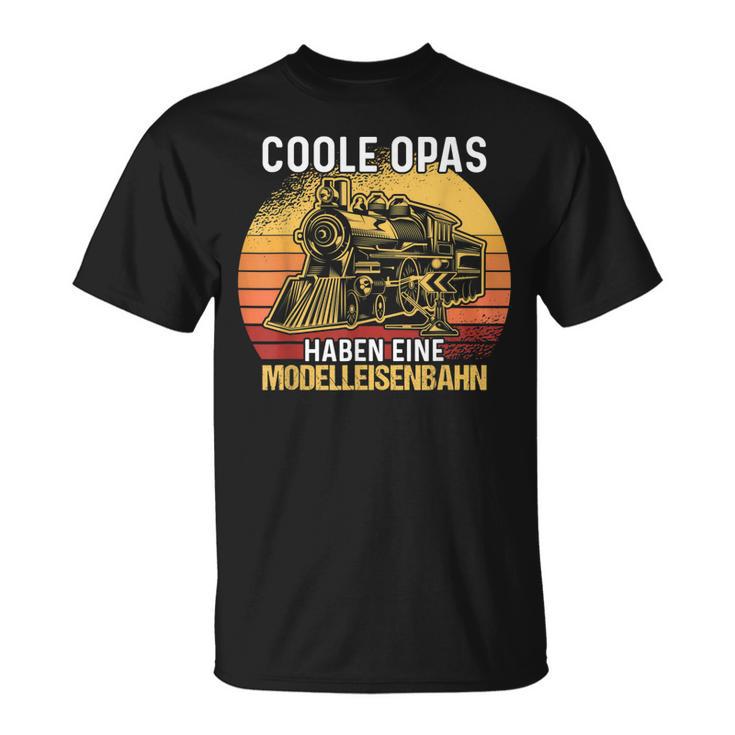 Herren Coole Opas Haben Eine Modelleisenbahn T-Shirt