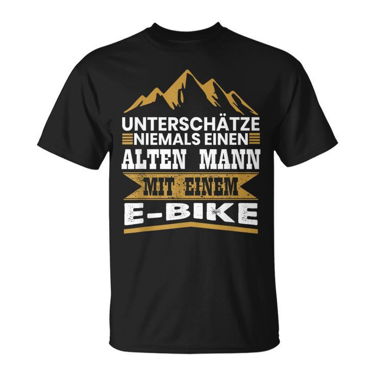 Herren Herren E-Bike Fahrrad E Bike Elektrofahrrad Spruch T-Shirt