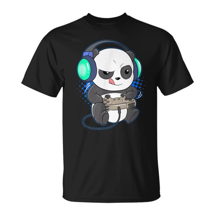 Herren Gaming Panda T-Shirt, Video & PC-Spiele Motiv