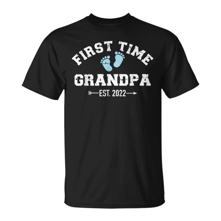 Herren Zum Ersten Mal Opa 2022 Werdender Großvater T-Shirt