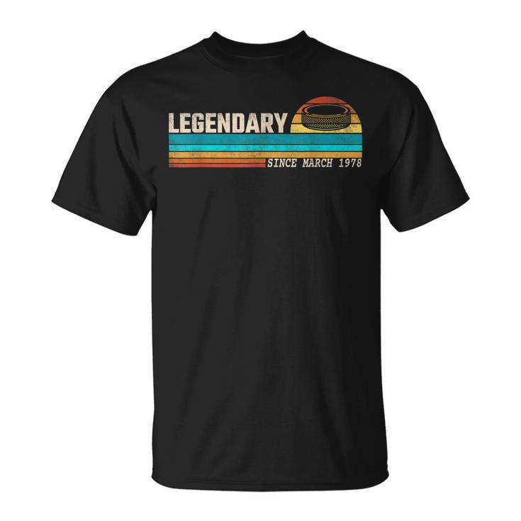 Hockeyspieler Legende Seit März 1978 Geburtstag T-Shirt