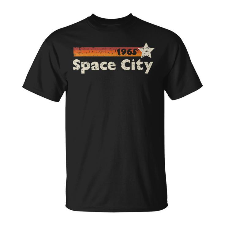 Houston Texas 1965 Space City Distressed - Rocketship   Unisex T-Shirt