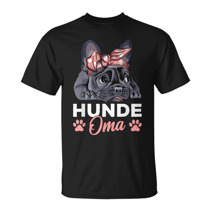 Hunde Oma Französische Bulldogge Frenchie Frauchen T-Shirt