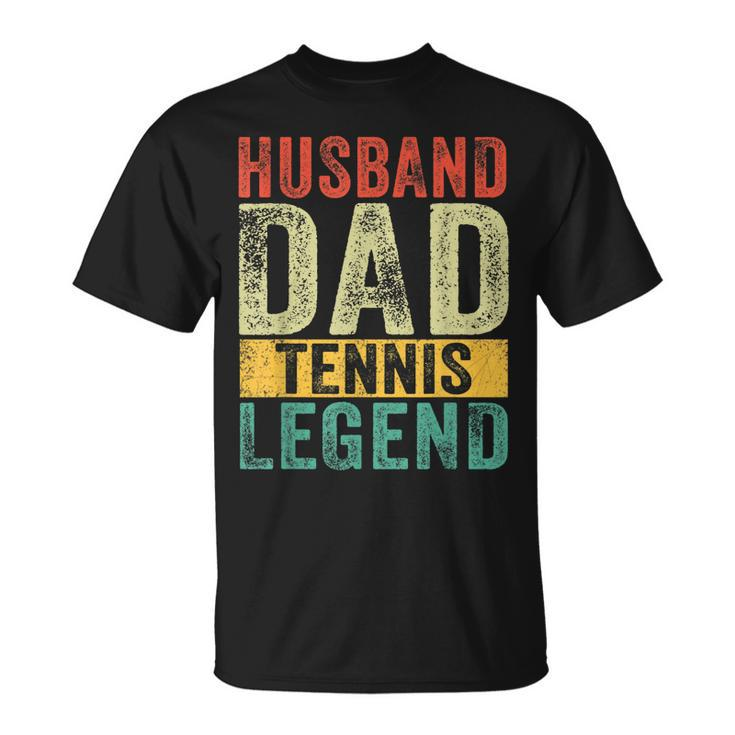 Mens Husband Dad Tennis Legend Fathers Day Vintage T-Shirt