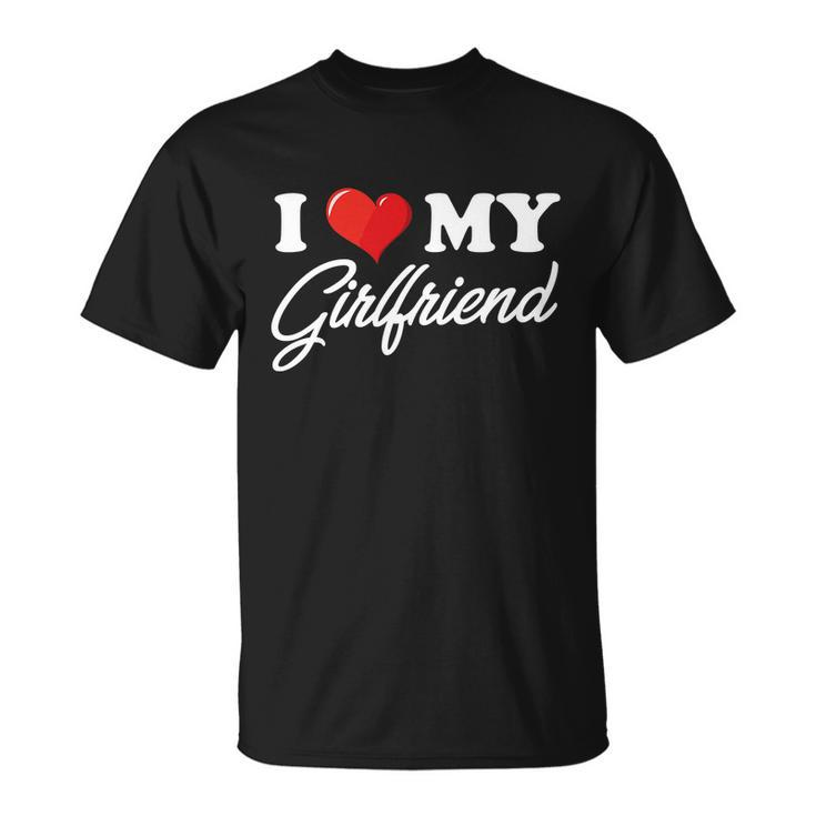 I Heart My Girlfriend I Couple Matching I Love My Girlfriend Unisex T-Shirt