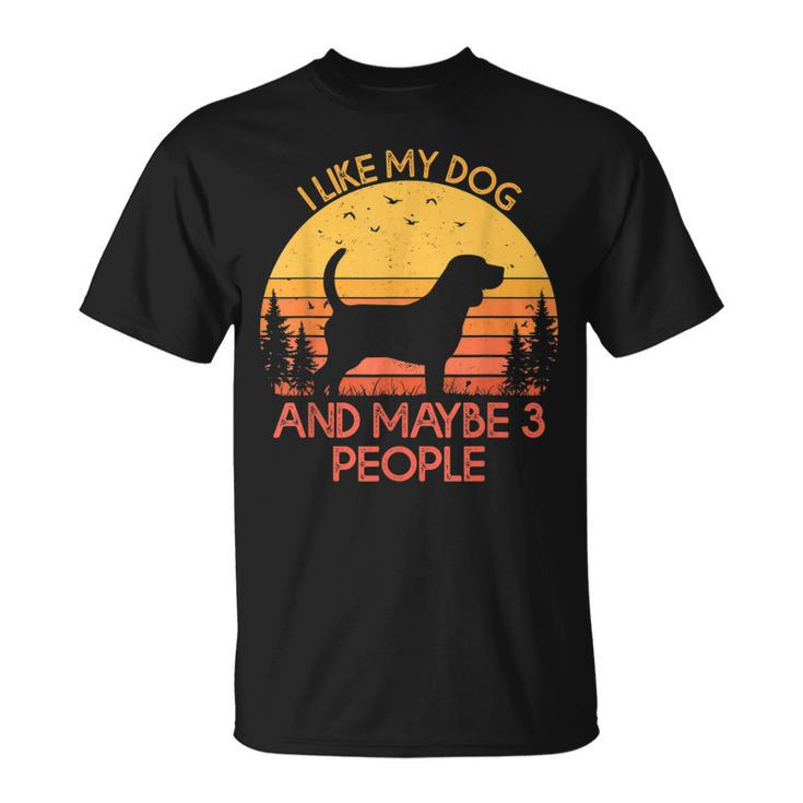 I Like My Dog And Maybe 3 People Beagle Unisex T-Shirt