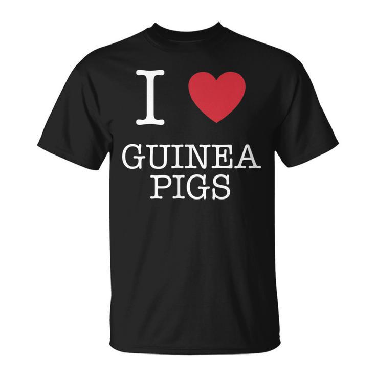 I Love Guinea Pigs - I Heart Guinea Pigs  Unisex T-Shirt
