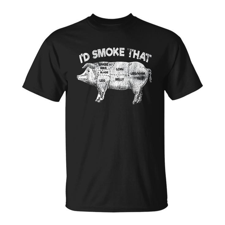 Id Smoke That Pig Grill BBQ Meat Barbeque T-shirt