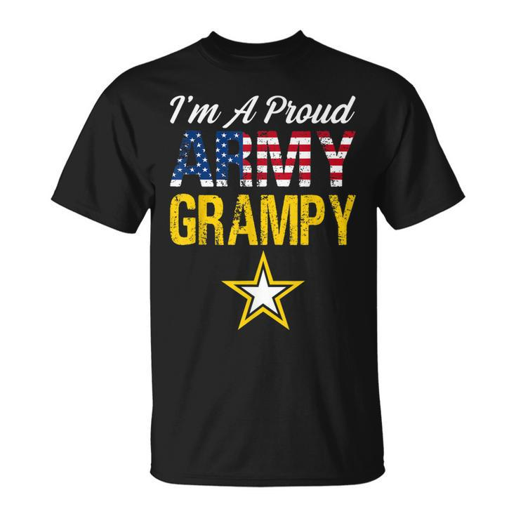 Im A Proud Army Grampy Military Pride American Flag Unisex T-Shirt