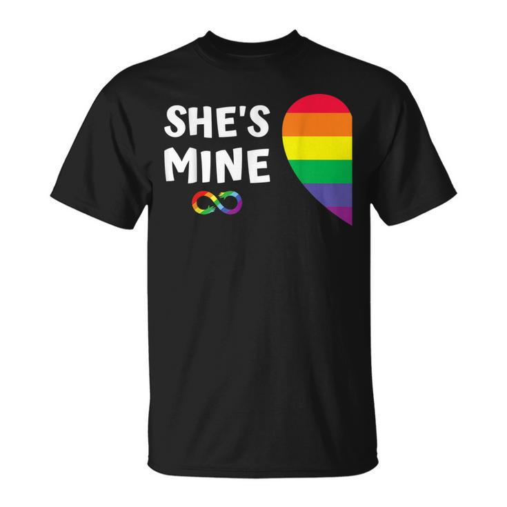 Im Hers Shes Mine Matching For Pride Lesbian Couples Lgbtq  Unisex T-Shirt