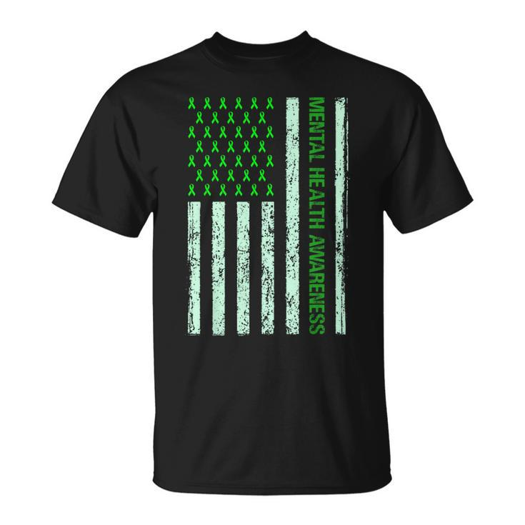 In May We Wear Green Mental Health Awareness Month  Unisex T-Shirt
