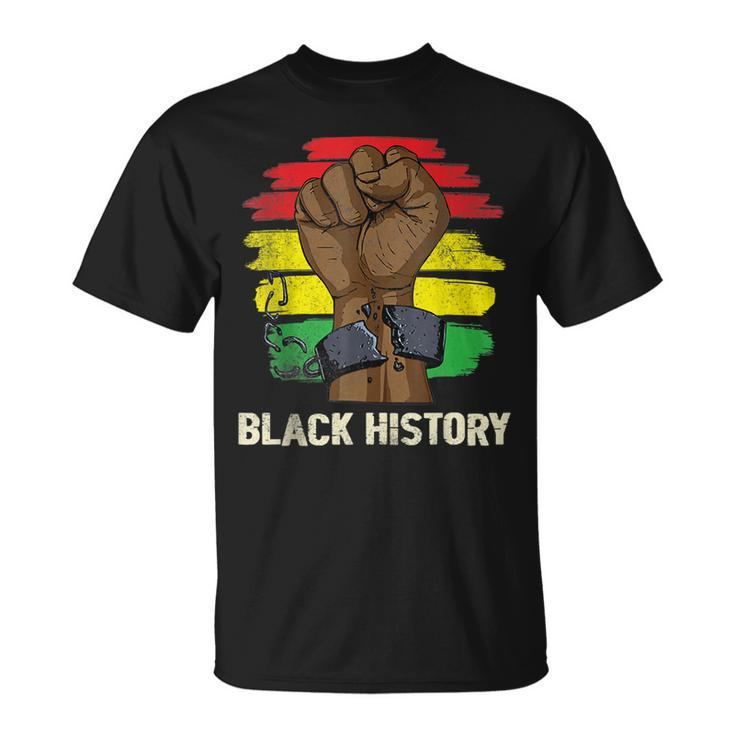 Inspiring Black Leaders Power Fist Hand Black History Month V2T-shirt