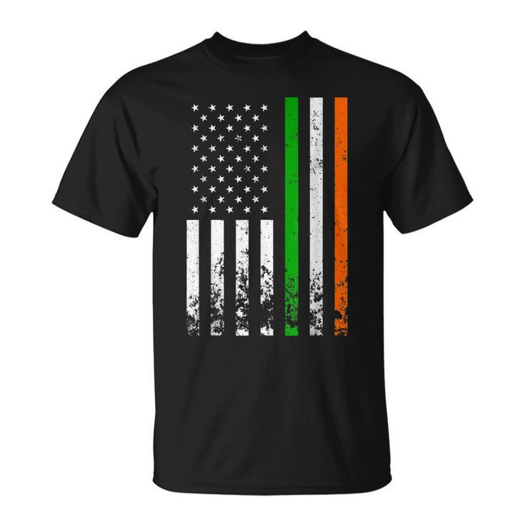 Irish American Flag Ireland Flag St Patricks Day Lucky V3 T-Shirt