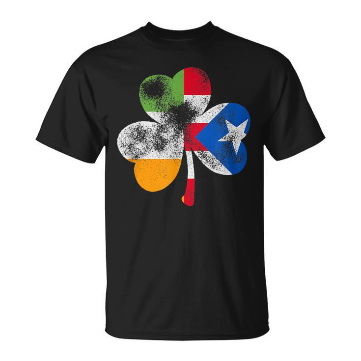 Irish Puerto Rican Shamrock Puerto Rico Flag St Patricks Day V2 T-Shirt