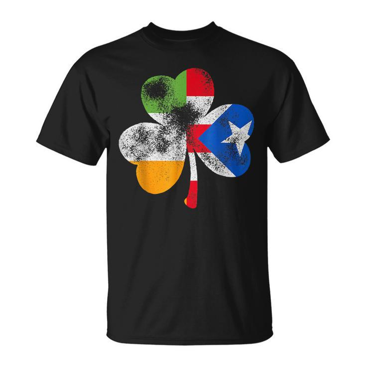 Irish Puerto Rican Shamrock Puerto Rico Flag St Patricks Day V3 T-Shirt
