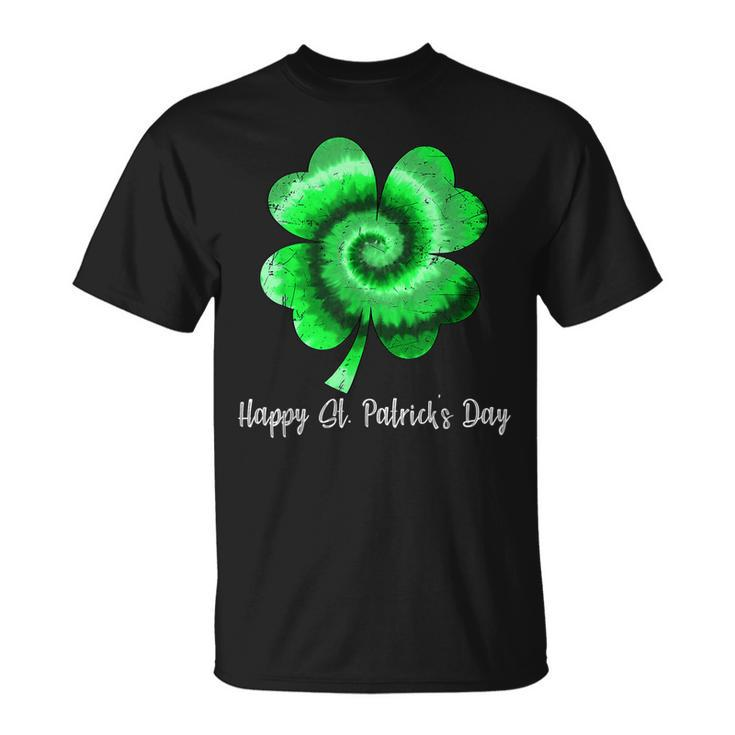 Irish Shamrock Tie Dye Happy St Patricks Day Go Lucky T-Shirt