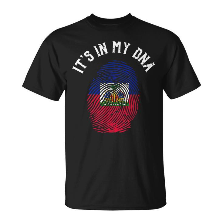 Its In My Dna Fingerprint | Prideful Haitian Gift  Unisex T-Shirt