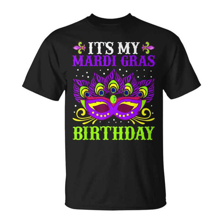 It’S My Mardi Gras Birthday Mardi Gras Mask V2 T-Shirt