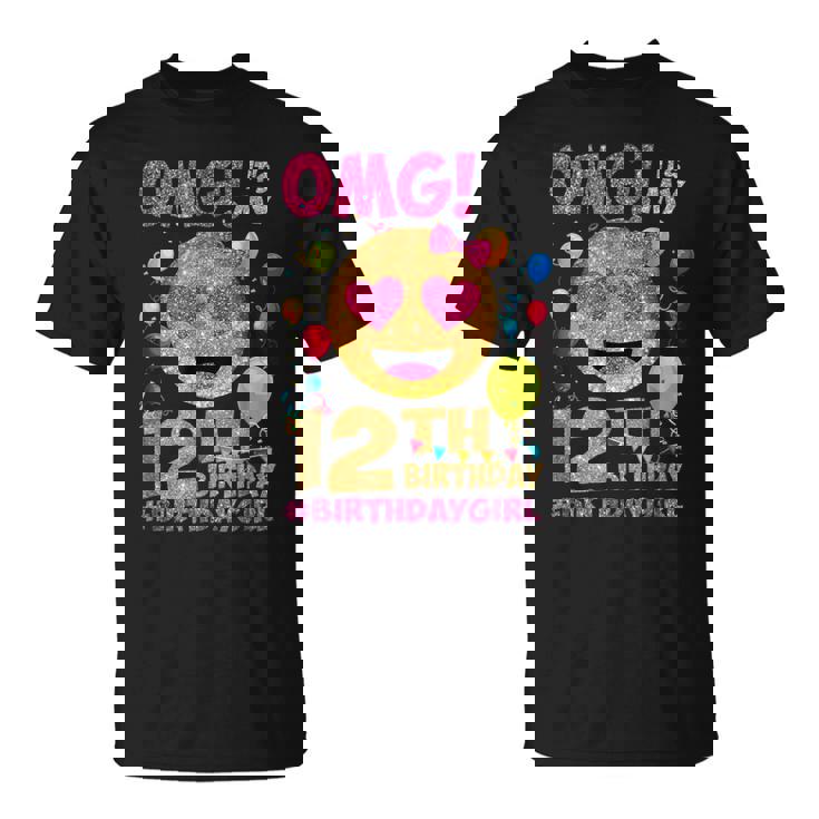 Emoji Birthday Shirt For Girls Omg It's My 8th Birthday Tee Emoji Birthday Shirt For Girls Omg It's My 8th Birthday Tee