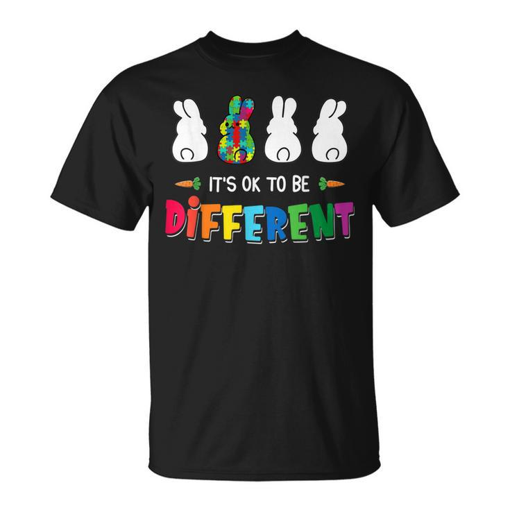 Its Ok To Be Different Bunny Rabbit Autism Awareness Outfit  Unisex T-Shirt