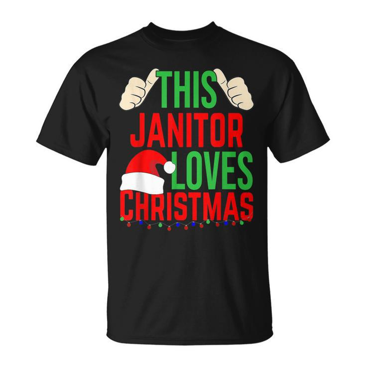 This Janitor Loves Christmas Merry Xmas Holiday T-shirt