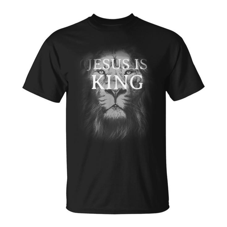 Jesus Is King Bible Christianity Christian Lion Of Judah T-Shirt