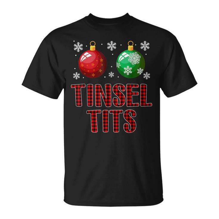 Jingle Balls Tinsel Tits Couple Christmas Couples Matching T-shirt