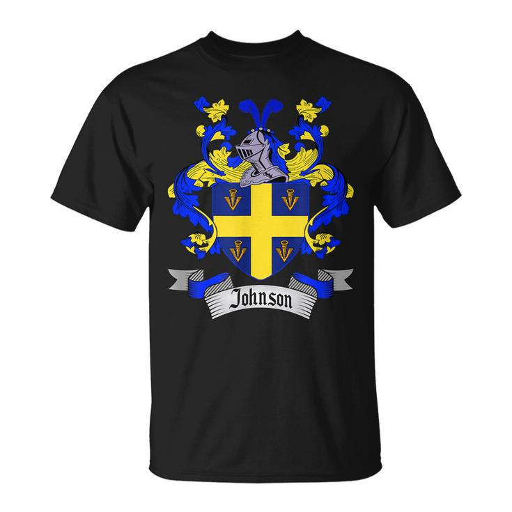Johnson Coat Of Arms | Johnson Surname Family Crest Shield Unisex T-Shirt