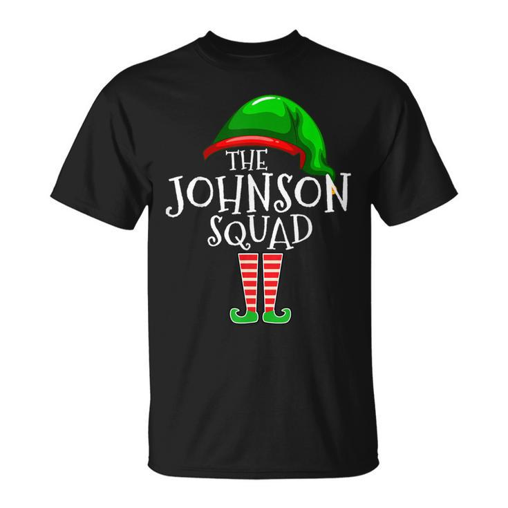 Johnson Squad Elf Group Matching Family Name Christmas Gift Unisex T-Shirt