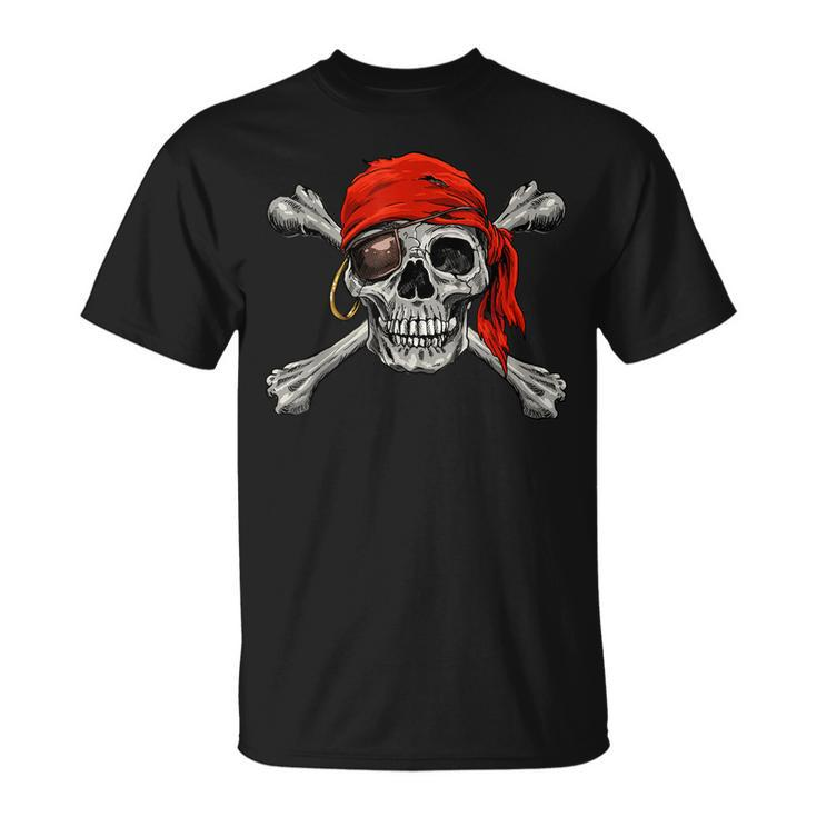 Jolly Roger Pirate Skull Crossbones Halloween Costume  Unisex T-Shirt