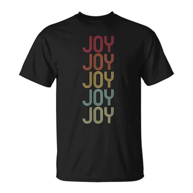 Joy Retro Wordmark Pattern Vintage Personalized 70S T-Shirt