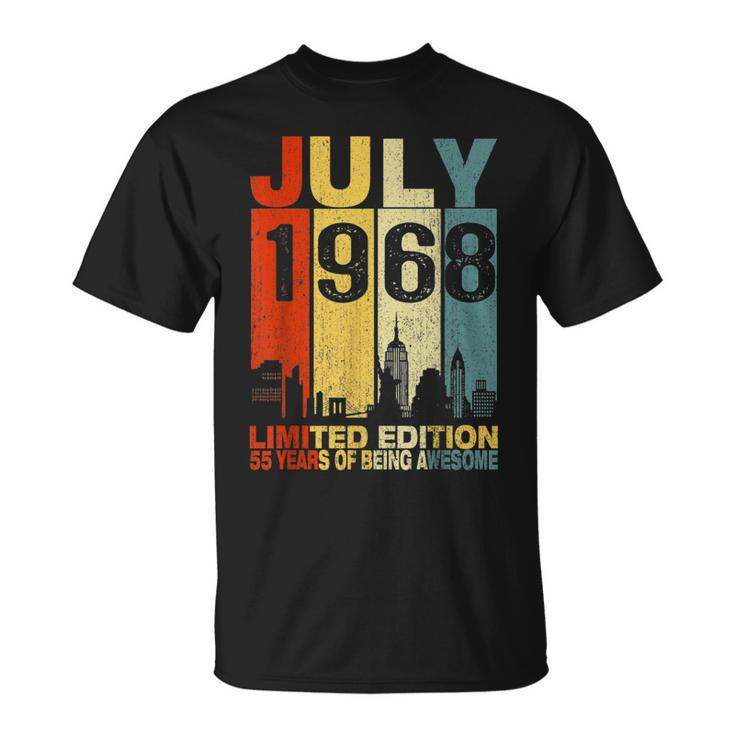 July 1968 Limited Edition 55 Year Of Being Awesome  Unisex T-Shirt