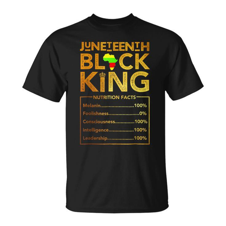 Junenth Black King Melanin Dad Fathers Day Men Fathers Unisex T-Shirt